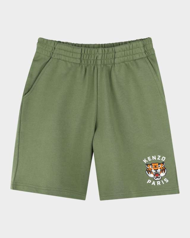Boy's Logo-Print Bermuda Fleece Shorts, Size 6-12